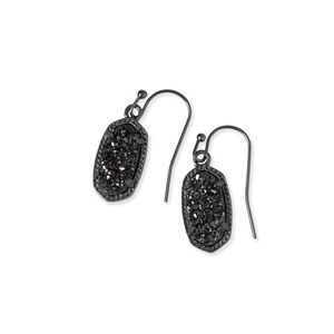 Kendra Scott Black Drusy & Gunmetal Lee Earrings